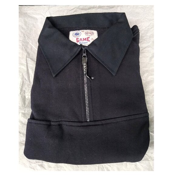 Game Workwear Navy Canvas Collar Firemen Shirt XL - Picture 3 of 3